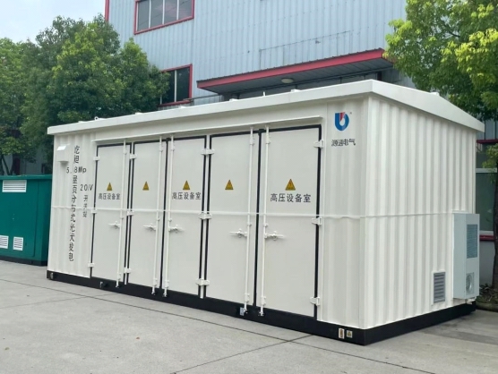 YB European-type box substation in an outdoor project installation