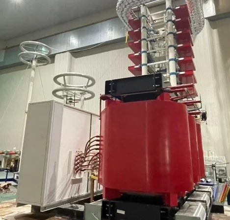 Transformer testing in the Yuantong 220 kV test workshop