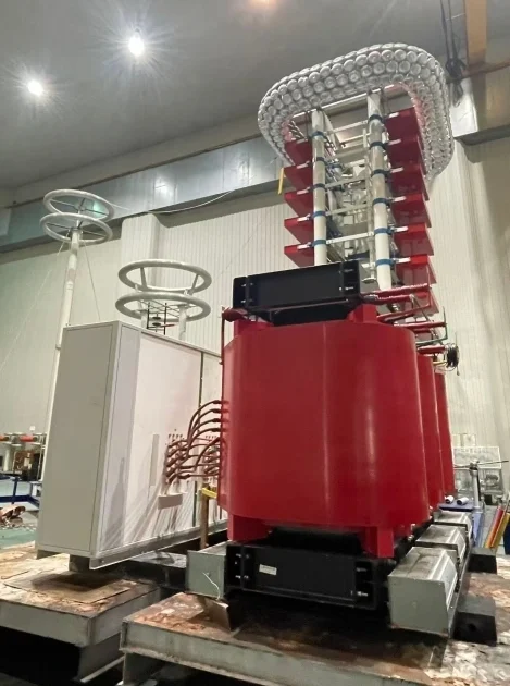 Transformer testing in the Yuantong 220 kV test workshop