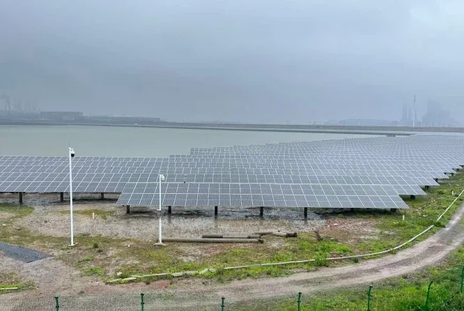 Solar Panels at the Datang Lusigang Photovoltaic Project