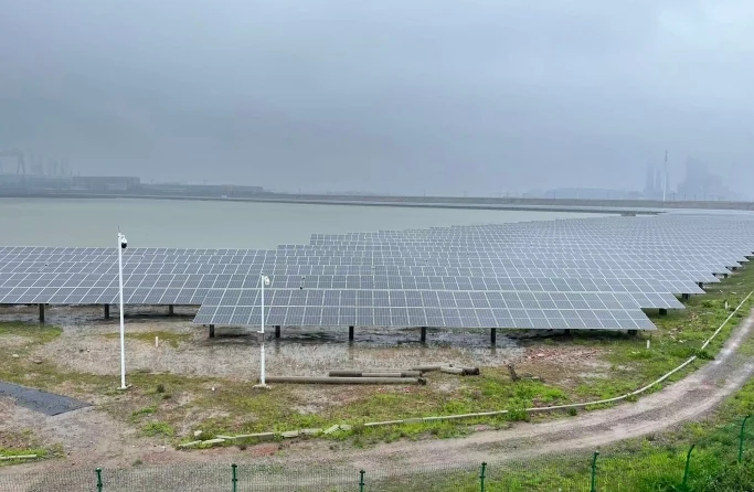 Solar Panels at the Datang Lusigang Photovoltaic Project