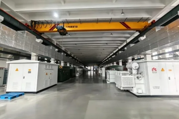 Finished transformers in the Yuantong factory hall